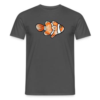 Clownfisch-Pop-Art: Bright Sea Buddy - Männer T-Shirt - Anthrazit - Vorne - AI Model Male 178 light (178cm)