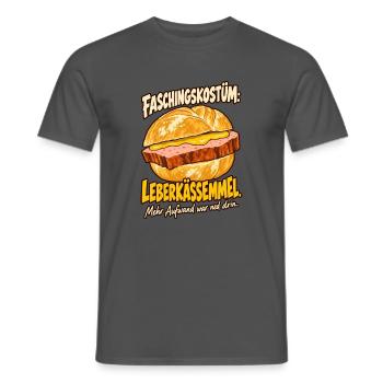 Faschingskostüm Leberkässemmel - Männer T-Shirt - Anthrazit - Vorne - AI Model Male 178 light (178cm)