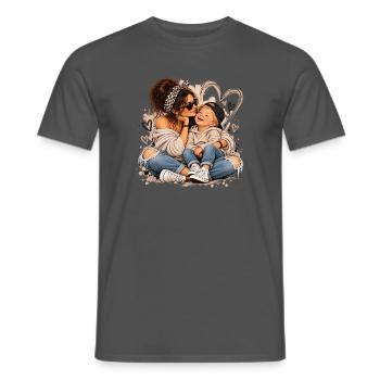 Herzige Mutter-Kind Liebesmomente - Männer T-Shirt - Anthrazit - Vorne - AI Model Male 178 light (178cm)