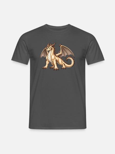 Majestätischer Champignondrache – Fantasy Drache - Männer T-Shirt - Anthrazit
