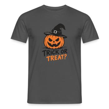 Halloween Kürbis-Hexe Trick or Treat - Männer T-Shirt - Anthrazit - Vorne - AI Model Male 178 light (178cm)