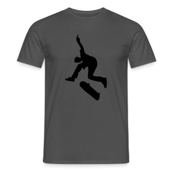 skate skater skaten - Männer T-Shirt - Anthrazit - Vorne - AI Model Male 178 light (178cm)