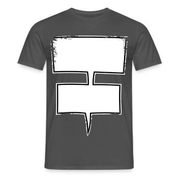 Doppel-Sprechblasen Comic-Style used look - Männer T-Shirt - Anthrazit - Vorne - AI Model Male 178 light (178cm)