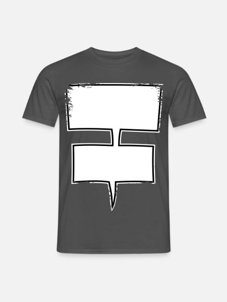 Doppel-Sprechblasen Comic-Style used look - Männer T-Shirt - Anthrazit