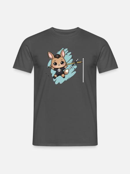 Punk-Kaninchen Sprungkunst - Männer T-Shirt - Anthrazit