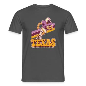 Texas Retro Footballspieler - Männer T-Shirt - Anthrazit - Vorne - AI Model Male 178 light (178cm)