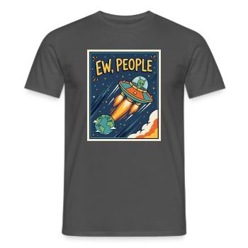EW, Leute UFO-Cartoon - Männer T-Shirt - Anthrazit - Vorne - AI Model Male 178 light (178cm)