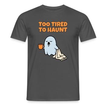 Zu müde, um lustige, schläfrige Geister-Halloween zu verfolgen - Männer T-Shirt - Anthrazit - Vorne - AI Model Male 178 light (178cm)