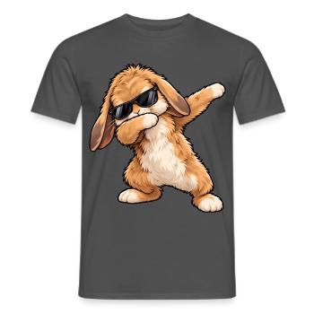 Dabbing-Teddykaninchen - Männer T-Shirt - Anthrazit - Vorne - AI Model Male 178 light (178cm)
