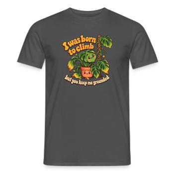 "I was born to climb" - Männer T-Shirt - Anthrazit - Vorne - AI Model Male 178 light (178cm)