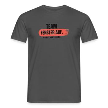 Team Fenster auf – mir ist warm - Männer T-Shirt - Anthrazit - Vorne - AI Model Male 178 light (178cm)