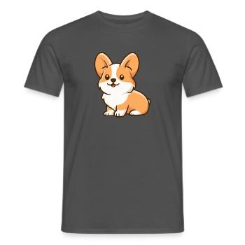 Corgi - Männer T-Shirt - Anthrazit - Vorne - AI Model Male 178 light (178cm)