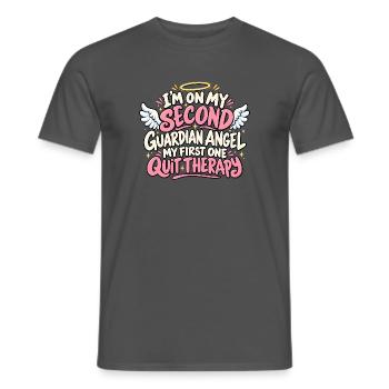 Zweiter Schutzengel hat die Therapie abgebrochen - Männer T-Shirt - Anthrazit - Vorne - AI Model Male 178 light (178cm)