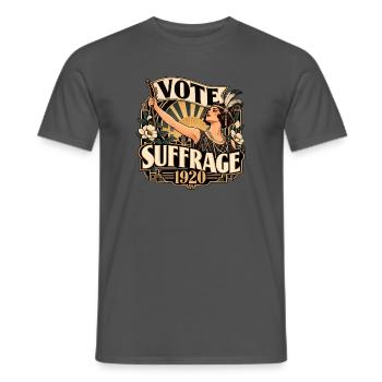 Vote Suffrage 1920 Vintage Frauenrechtskunst - Männer T-Shirt - Anthrazit - Vorne - AI Model Male 178 light (178cm)