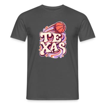 Texas Hoop Swirl - Männer T-Shirt - Anthrazit - Vorne - AI Model Male 178 light (178cm)