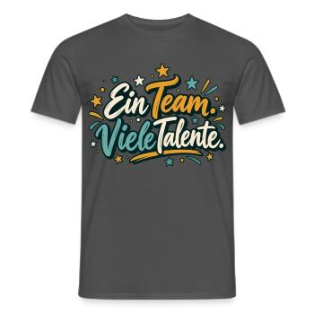 Team Shirt personalisierbar mit Teamname Ein Team  - Männer T-Shirt - Anthrazit - Vorne - AI Model Male 178 light (178cm)