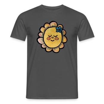Sonnenblütende Sonne - Männer T-Shirt - Anthrazit - Vorne - AI Model Male 178 light (178cm)