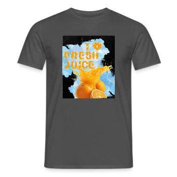 Fresh_juice_-4500_x_5400_px- - Männer T-Shirt - Anthrazit - Vorne - AI Model Male 178 light (178cm)