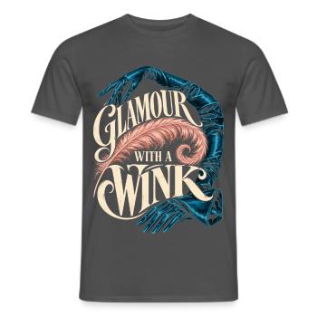 Burlesque Glamour With A Wink - Männer T-Shirt - Anthrazit - Vorne - AI Model Male 178 light (178cm)