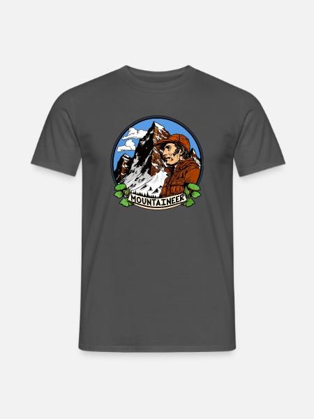 Bergsteiger Alpinisten - Männer T-Shirt - Anthrazit