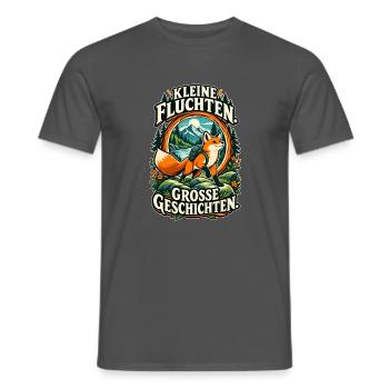 Kleine Fluchten große Geschichten Fuchs - Männer T-Shirt - Anthrazit - Vorne - AI Model Male 178 light (178cm)