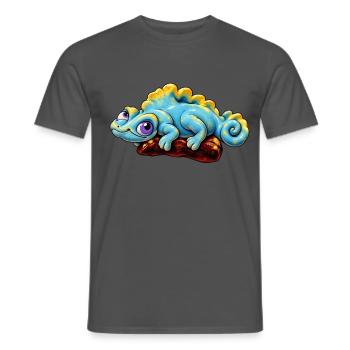 Jaszczurka_SpokoLoko - Männer T-Shirt - Anthrazit - Vorne - AI Model Male 178 light (178cm)
