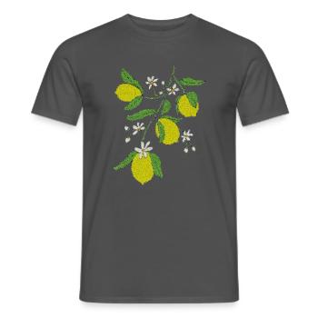 Zitronenzweig Glitzerdesign - Männer T-Shirt - Anthrazit - Vorne - AI Model Male 178 light (178cm)