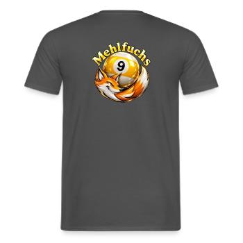 9Ball Billard Mehlfuchs  - Männer T-Shirt - Anthrazit - Hinten - AI Model Male 178 light (178cm)