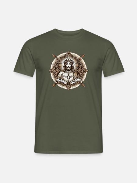 Logo de l’Antiq de Jésus-Christ - T-shirt homme - vert militaire