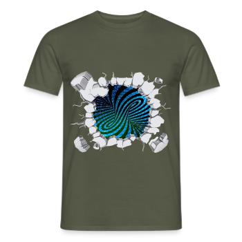 Matrix eddy current breaks out - Men's T-Shirt - military green - Front - AI Model Male 178 light (178cm)