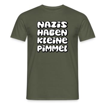 Nazis haben kleine Pimmel - Männer T-Shirt - Militärgrün - Vorne - AI Model Male 178 light (178cm)