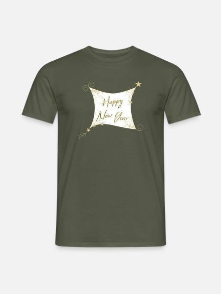 HAPPY NEW YEAR - Männer T-Shirt - Militärgrün