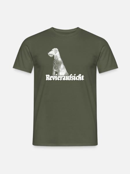 Revieraufsicht – Deutsch Drahthaar & Jagdhund - Männer T-Shirt - Militärgrün