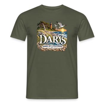 Darß Küstenlogo Nautik - Männer T-Shirt - Militärgrün - Vorne - AI Model Male 178 light (178cm)