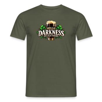 Dunkles Freund Bier Kleeblatt - Männer T-Shirt - Militärgrün - Vorne - AI Model Male 178 light (178cm)
