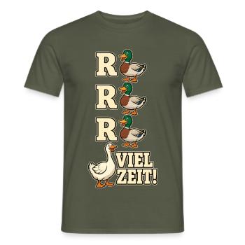 Rente Gans viel Zeit - Männer T-Shirt - Militärgrün - Vorne - AI Model Male 178 light (178cm)