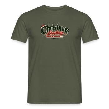 Christmas Loading – Minimalist Christmas - Männer T-Shirt - Militärgrün - Vorne - AI Model Male 178 light (178cm)