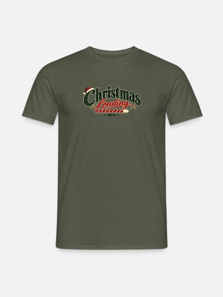 Christmas Loading – Minimalist Christmas - Männer T-Shirt - Militärgrün