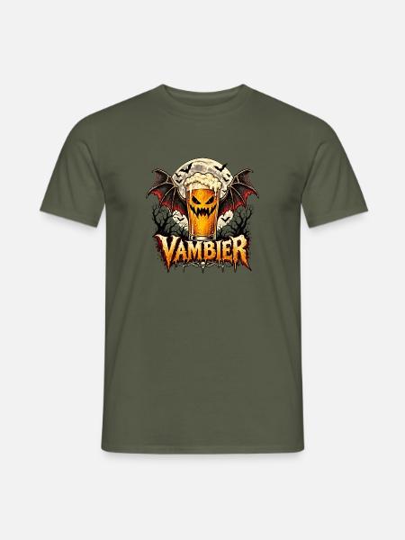 VamBier Halloween Grafik - Männer T-Shirt - Militärgrün