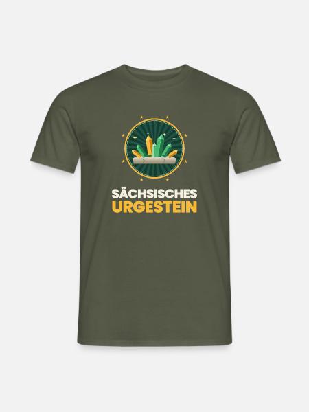 SACHSEN SÄCHSISCHES URGESTEIN - Männer T-Shirt - Militärgrün