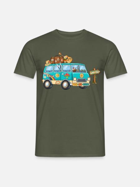 70er Camper Wohnmobil - Männer T-Shirt - Militärgrün