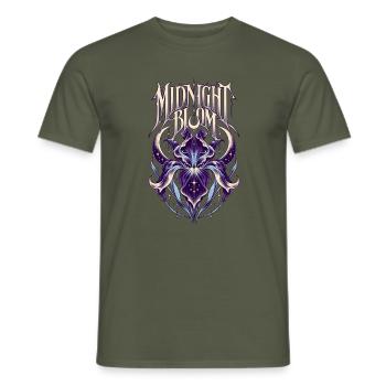 Midnight Bloom - Männer T-Shirt - Militärgrün - Vorne - AI Model Male 178 light (178cm)