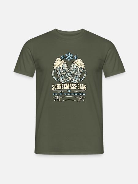 Schneemaß-Gang Fortgeschrittene - Männer T-Shirt - Militärgrün