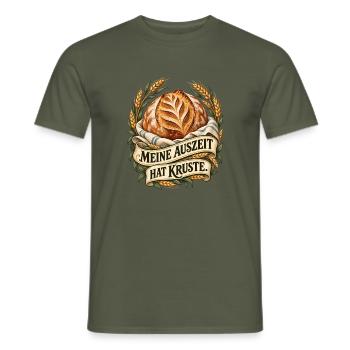Auszeit mit Brotkruste - Männer T-Shirt - Militärgrün - Vorne - AI Model Male 178 light (178cm)