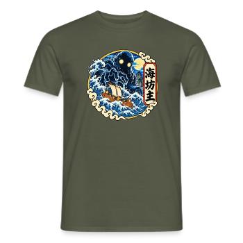 Die Umi-Bozu, ein Schiffbruch-Yokai der Meere - Männer T-Shirt - Militärgrün - Vorne - AI Model Male 178 light (178cm)