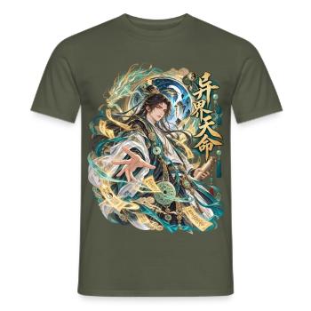 Schicksalsmeister in Jade-Robe - Männer T-Shirt - Militärgrün - Vorne - AI Model Male 178 light (178cm)