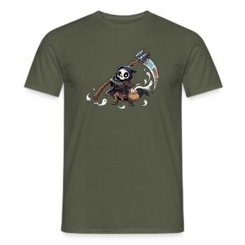 Süßer kleiner Seelenschnitter mit Geistern - Männer T-Shirt - Militärgrün - Vorne - AI Model Male 178 light (178cm)