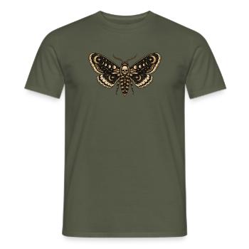 Mondmotte mit Totenkopf kosmischer Horror - Männer T-Shirt - Militärgrün - Vorne - AI Model Male 178 light (178cm)