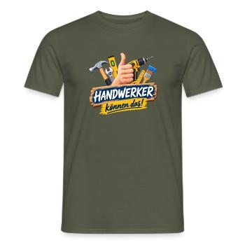 Handwerker Können Das! - Männer T-Shirt - Militärgrün - Vorne - AI Model Male 178 light (178cm)