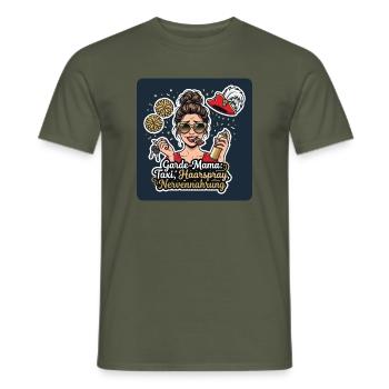 Garde-Mama – Taxi, Haarspray, Nerven - Männer T-Shirt - Militärgrün - Vorne - AI Model Male 178 light (178cm)